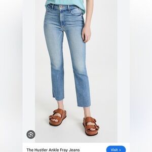 Women's Blue Ankle Fray Jeans
